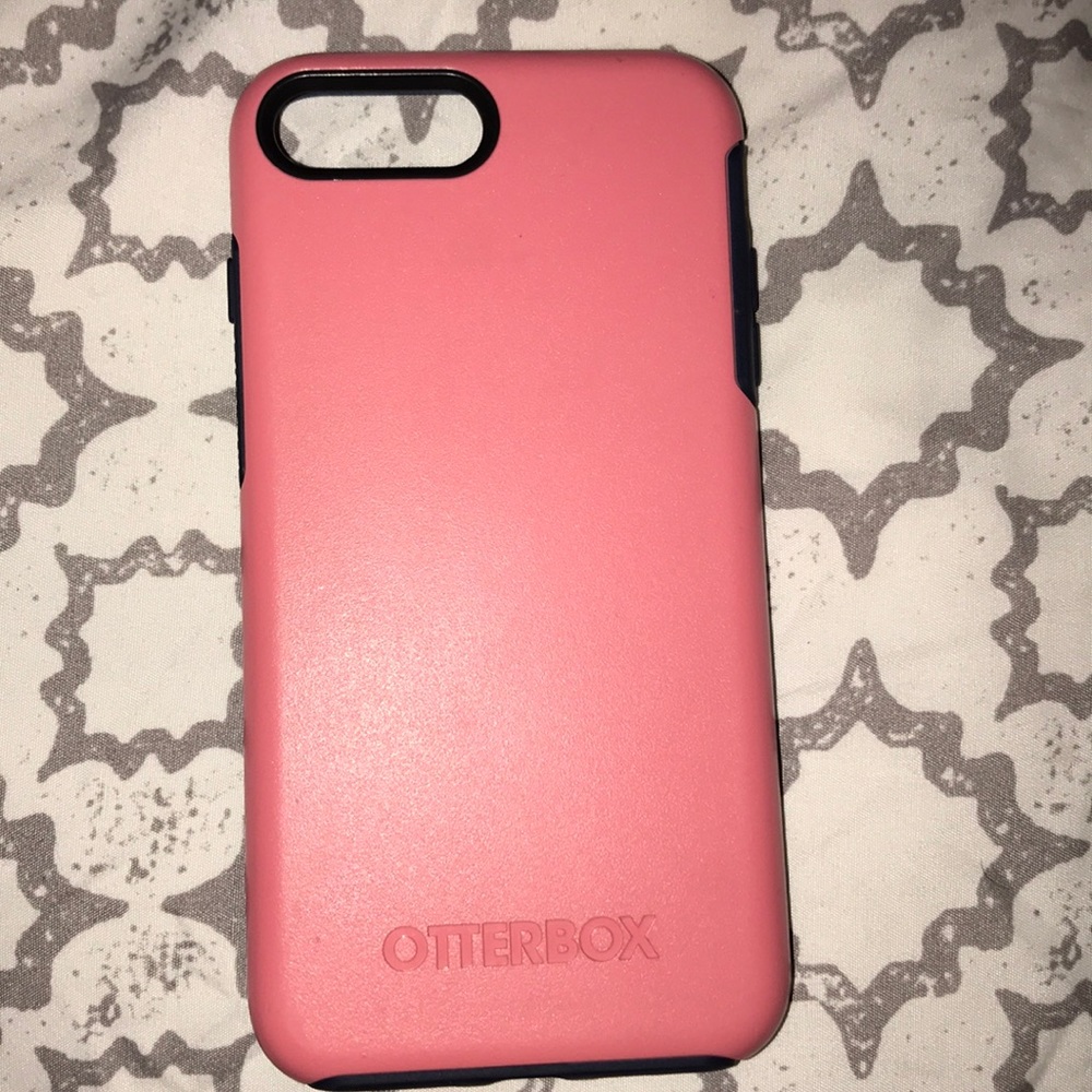 iPhone 7/8+ pink/navy blue otterbox